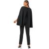 Adrianna Papell womens Knit Crepe Cape Jumpsuit(Black)