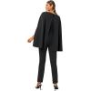 Adrianna Papell womens Knit Crepe Cape Jumpsuit(Black)