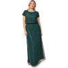 Adrianna Papell Women’s Beaded Blouson Dress(Dusty Emerald)