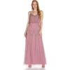 Adrianna Papell Women’s Beaded Blouson Dress(Rose/Mercury)