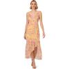 Adrianna Papell Womens Printed Midi Dress(Yellow Multi)