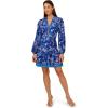Adrianna Papell Womens Printed Short Dress(Blue Multi 1)