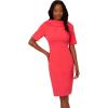 Adrianna Papell Womens Roll Neck Sheath with V Back(Beach Rose)