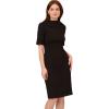 Adrianna Papell Womens Roll Neck Sheath with V Back(Black)