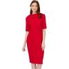 Adrianna Papell Womens Roll Neck Sheath with V Back(Red)