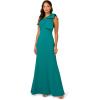 Adrianna Papell Womens Stretch Crepe Long Dress(Tempo Teal)