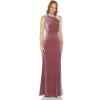 Adrianna Papell Womens Velvet Mermaid Gown(Antique Rose)
