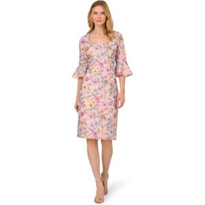 Adrianna Papell Women’s Floral Short Dress(Blush Multi)
