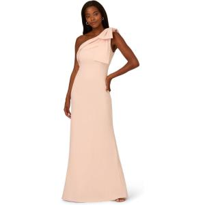 Adrianna Papell Womens Stretch Crepe Long Dress(Joyful Blush)