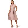 Adrianna Papell Women’s Key Hole Mikado Midi Dress(Bellini)