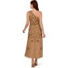 Adrianna Papell Womens Beaded Ankle Length Dress(Copper)