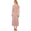 Adrianna Papell Womens Beaded Ankle Length Dress(Dusted Petal/Ivory)