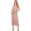 Adrianna Papell Womens Beaded Ankle Length Dress(Dusted Petal/Ivory)