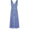 Adrianna Papell Womens Beaded Ankle Length Dress(French Blue)