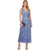 Adrianna Papell Womens Beaded Ankle Length Dress(French Blue)