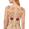 Adrianna Papell Womens Beaded Ankle Length Dress(Light Champagne)