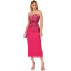 Adrianna Papell Womens Beaded Strapless Gown(Hot Pink)