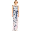 Adrianna Papell Womens Cascading Floral Colmn Gwn(Midnight Multi/Nude)