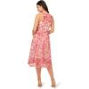 Adrianna Papell Womens Embroidered Fit and Flare(Pink Multi)