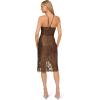 Adrianna Papell Womens Foil Lace Halter Dress(Bronze)