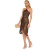 Adrianna Papell Womens Foil Lace Halter Dress(Bronze)