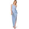 Adrianna Papell Women’s One Shoulder Gown(Bluebell/Silver)