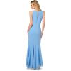 Adrianna Papell Women’s Ruffle Crepe Halter Gown(Bluebell)
