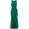 Adrianna Papell Women’s Ruffle Crepe Halter Gown(Radiant Emerald)