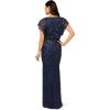 Adrianna Papell Women’s Beaded Mermaid Long Dress(Midnight Multi)
