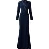 Adrianna Papell Womens Crepe Tuxedo Gown(Midnight)