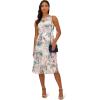 Adrianna Papell Womens Floral Printed Veiled Dress(Ivory Multi)
