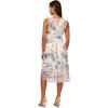 Adrianna Papell Womens Floral Printed Veiled Dress(Ivory Multi)