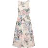 Adrianna Papell Womens Floral Printed Veiled Dress(Ivory Multi)
