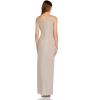 Adrianna Papell Womens Metallic Knit Gown(Champagne)
