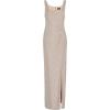 Adrianna Papell Womens Metallic Knit Gown(Champagne)
