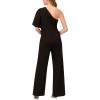 Adrianna Papell Women’s Plus-Size One Shoulder Crepe Melania Jumpsuit Plus(Ivory)
