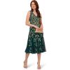 Adrianna Papell Womens Ruffle Bead Dress(Gem Green)