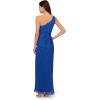 Adrianna Papell Womens Stardust Pleated Draped Gown(Brilliant Sapphire)