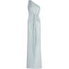 Adrianna Papell Womens Stardust Pleated Draped Gown(Dusty Periwinkle)