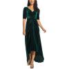 Adrianna Papell Womens Covered Velvet Gown(Emerald)
