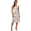 Adrianna Papell Womens Floral Printed Veiled Dress(Ivory Multi)