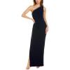 Adrianna Papell Womens One Shoulder Jersey Gown(Midnight)