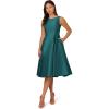 Adrianna Papell Women’s Sleeveless Tea Length Dress, Lily Teal, 10