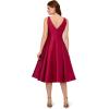 Adrianna Papell Women’s Sleeveless Tea Length Dress, Red Plum