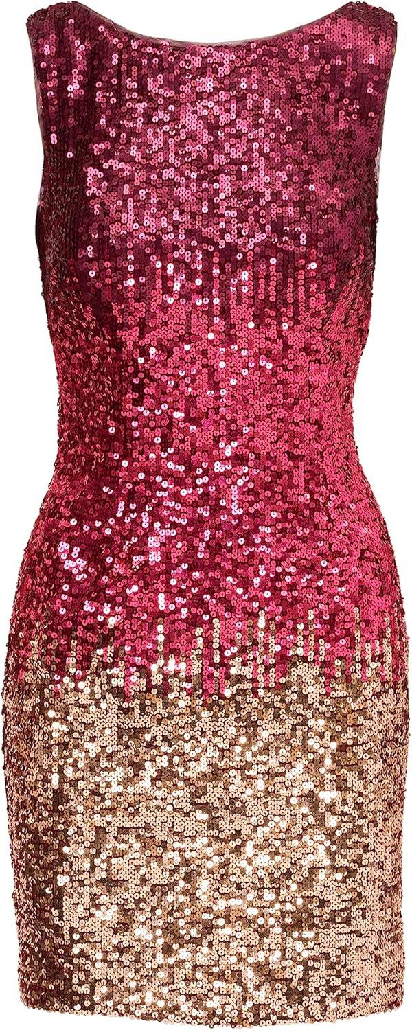 imageAdrianna Papell Womens Ombre Sequin Sheath DressCassis