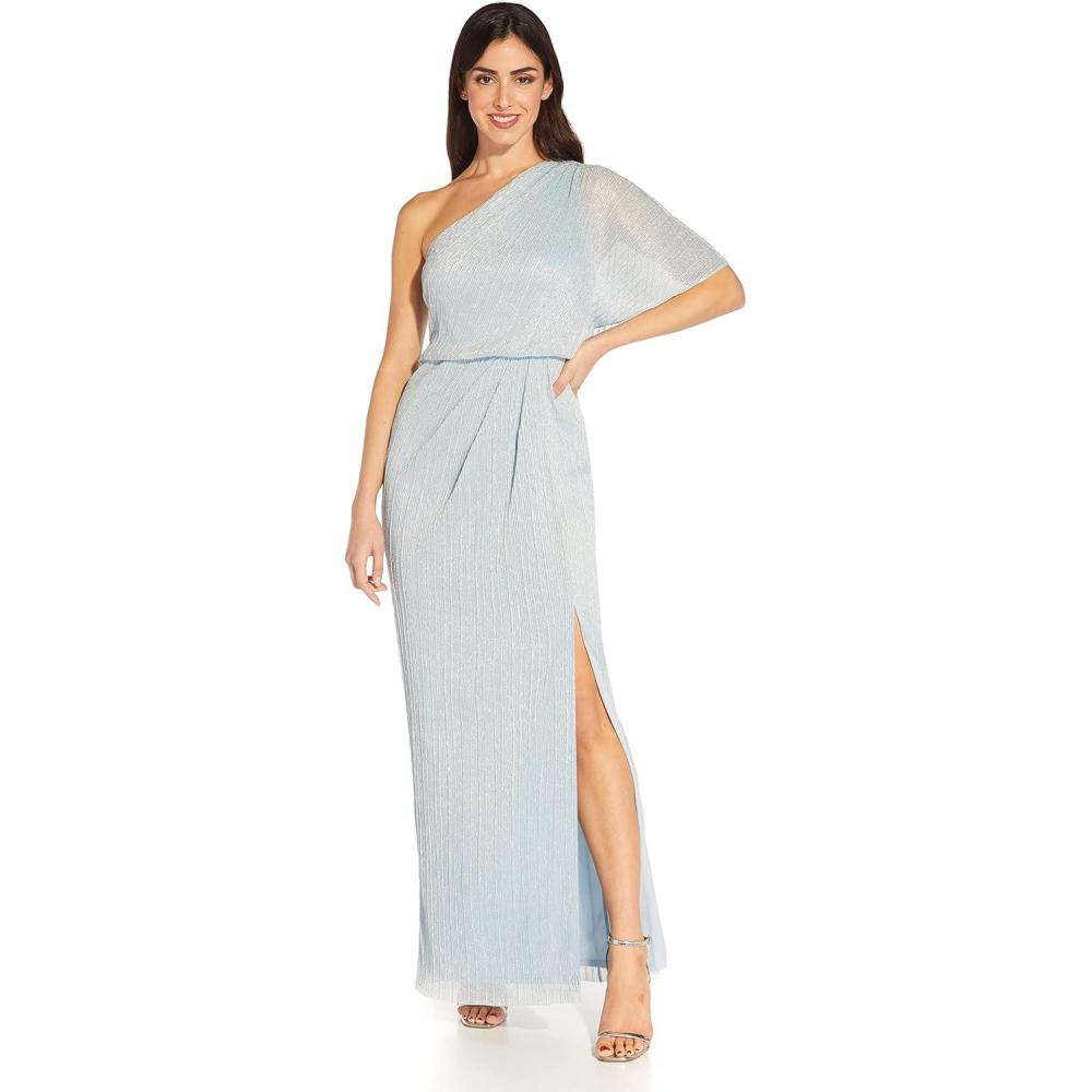 imageAdrianna Papell Womens Metallic Mesh GownSkyway