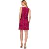 Adrianna Papell Beaded Halter Dress Dress(Magenta)