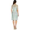 Adrianna Papell Women’s 3D Floral Sequin Dress(Sea Glass)