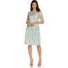 Adrianna Papell Women’s 3D Floral Sequin Dress(Sea Glass)