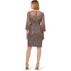 Adrianna Papell Womens Bead Bell Sleeve Dress(Moonscape)